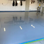 epoxy garage floor first coat tinted durafill enecon rocky mountain