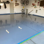 epoxy garage floor first coat tinted durafill enecon rocky mountain