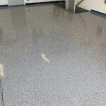 epoxy garage floor first coat tinted durafill enecon rocky mountain