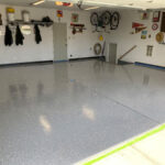 epoxy garage floor first coat tinted durafill enecon rocky mountain