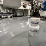 chemical resistant epoxy floor in mechanical room