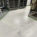 chemical resistant epoxy floor in mechanical room hospital coating