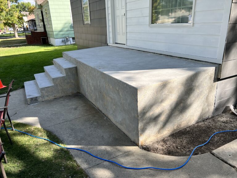 concrete home porch epoxy billings montana after crack repairs