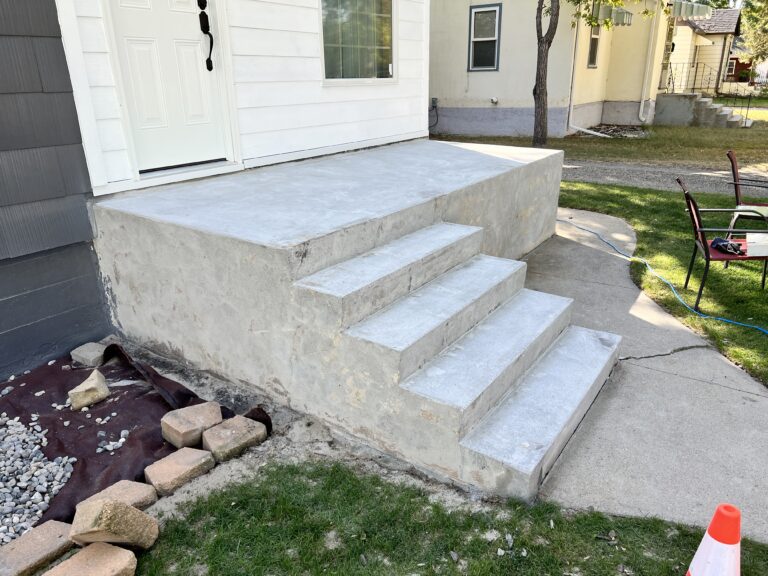 concrete porch epoxy billings montana after crack repairs